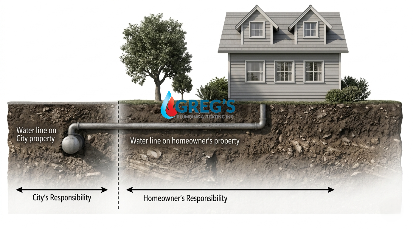 illustration showing lines on homeowner vs city