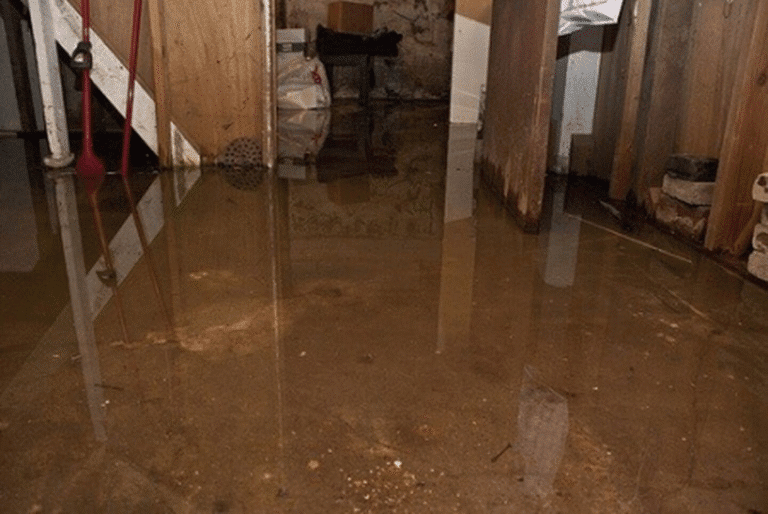 basement sewer backup flooding the floor