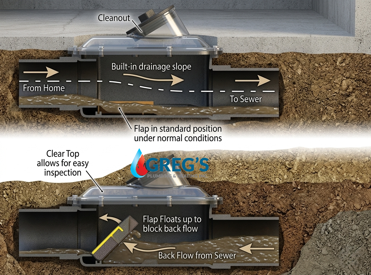 Backwater valve operation – Hamilton home.
