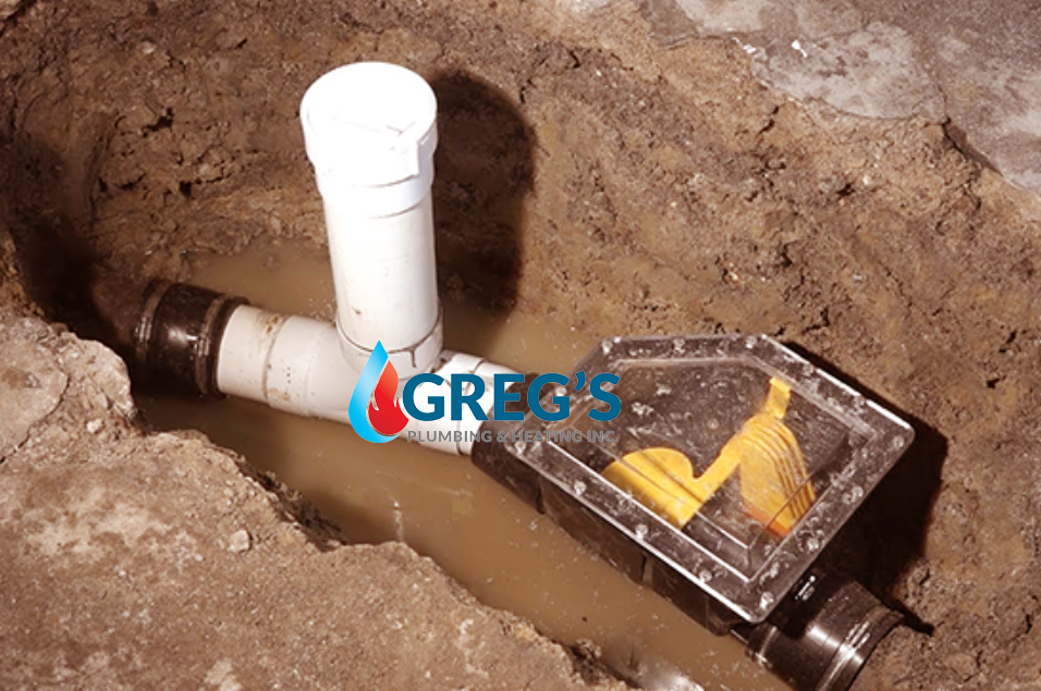 A backwater valve is a simple one-way gate on your sanitary line