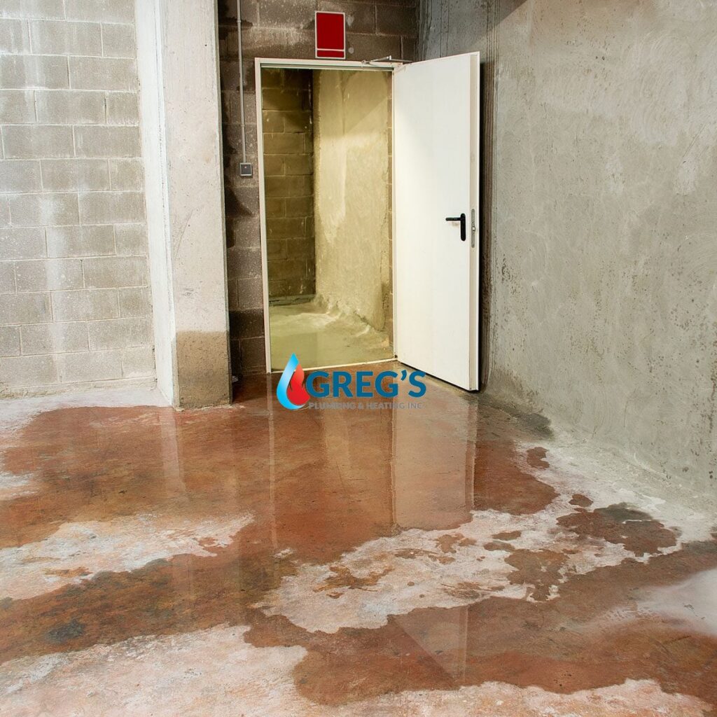 A basement floor drain backing up usually means water cannot flow out fast enough