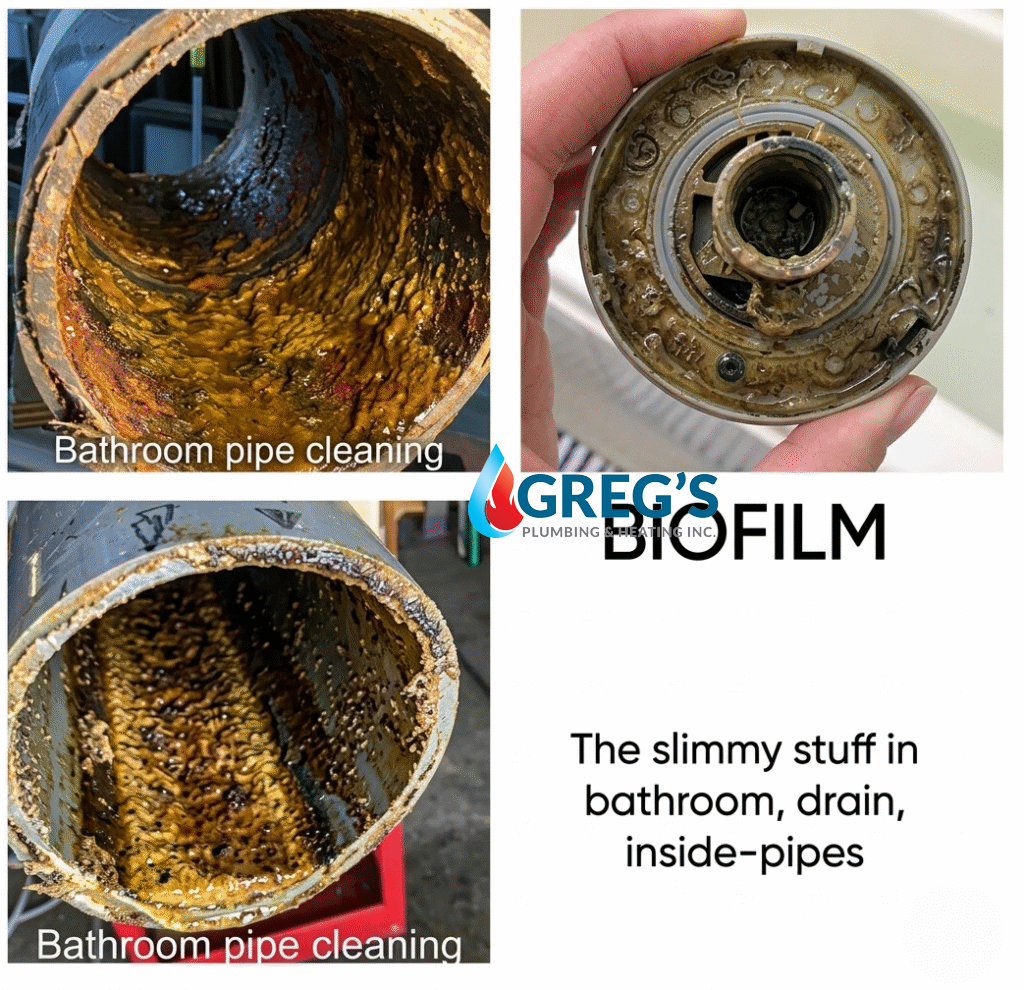 Biofilm is the slimy layer that forms when soap residue