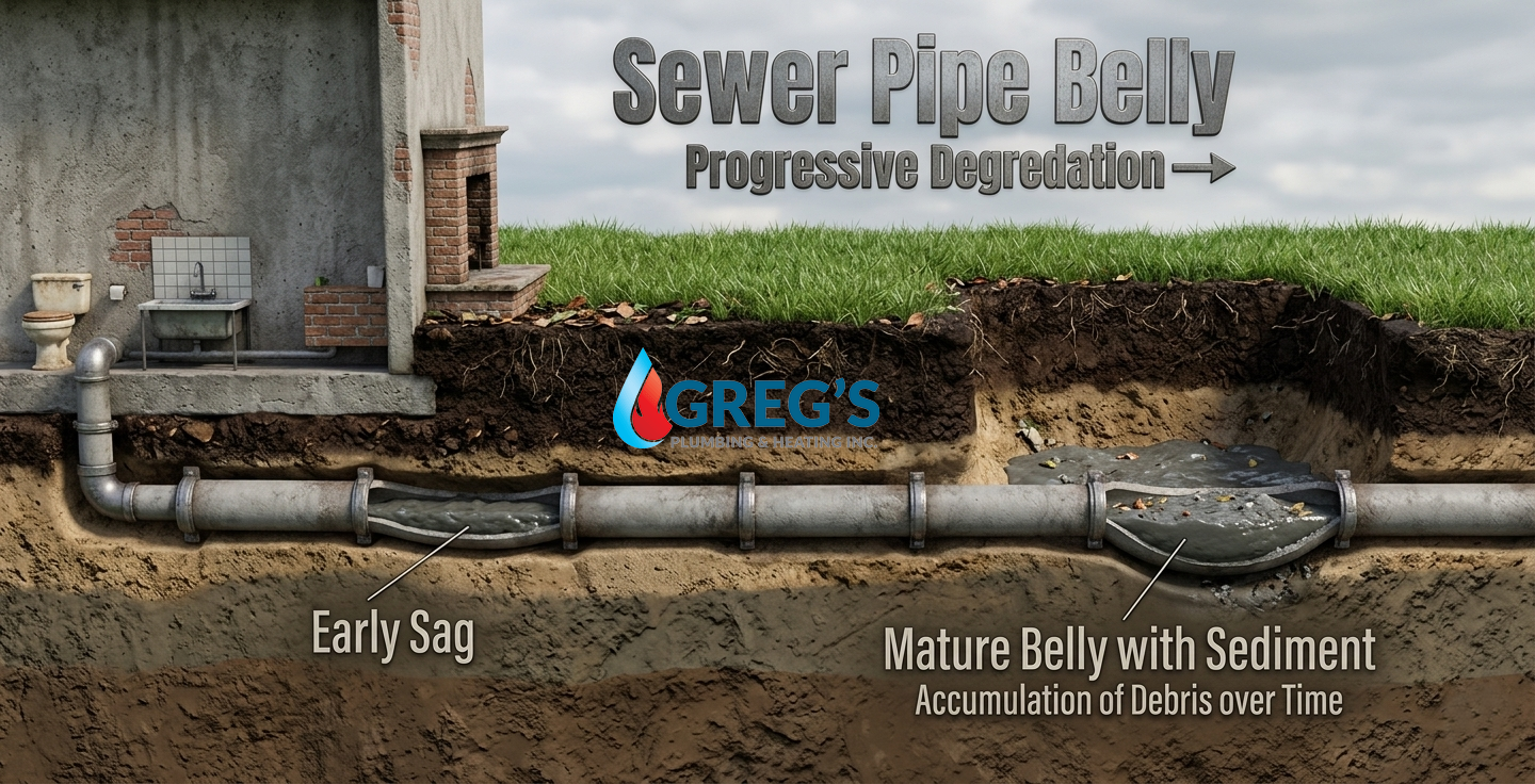 belly inside pipe